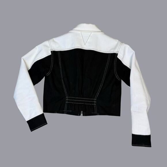Veda Golde Denim Jacket White/Black Small - Picture 4 of 7
